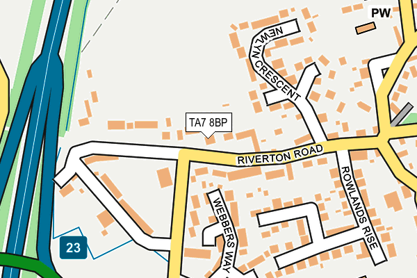 TA7 8BP map - OS OpenMap – Local (Ordnance Survey)