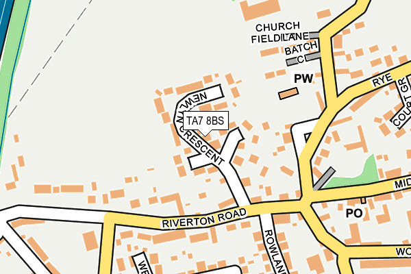 TA7 8BS map - OS OpenMap – Local (Ordnance Survey)