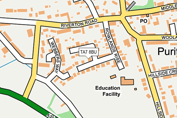 TA7 8BU map - OS OpenMap – Local (Ordnance Survey)