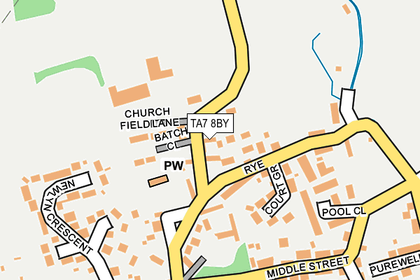 TA7 8BY map - OS OpenMap – Local (Ordnance Survey)