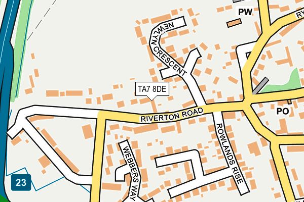 TA7 8DE map - OS OpenMap – Local (Ordnance Survey)