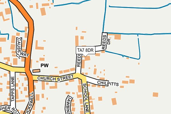 TA7 8DR map - OS OpenMap – Local (Ordnance Survey)