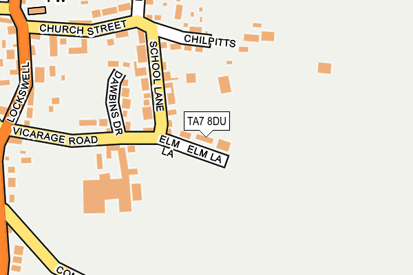 TA7 8DU map - OS OpenMap – Local (Ordnance Survey)