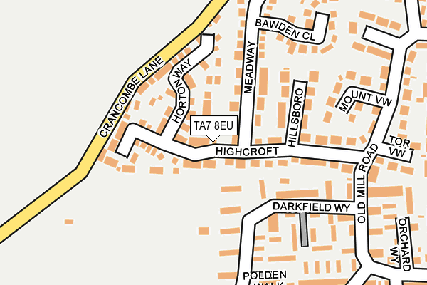 TA7 8EU map - OS OpenMap – Local (Ordnance Survey)