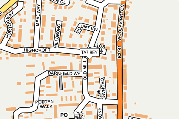 TA7 8EY map - OS OpenMap – Local (Ordnance Survey)