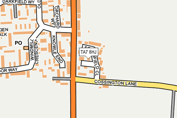 TA7 8HJ map - OS OpenMap – Local (Ordnance Survey)