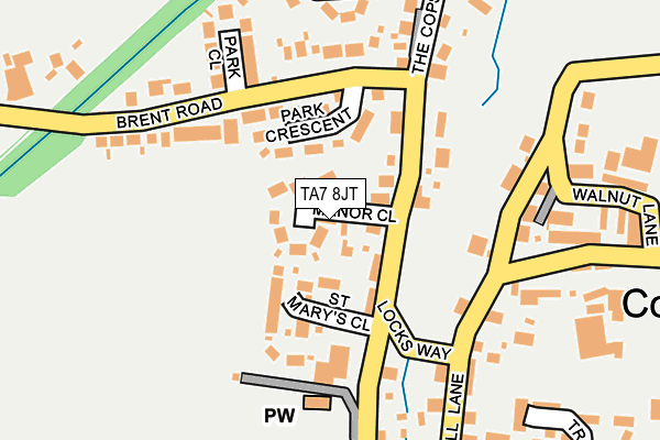 TA7 8JT map - OS OpenMap – Local (Ordnance Survey)