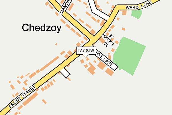 TA7 8JW map - OS OpenMap – Local (Ordnance Survey)