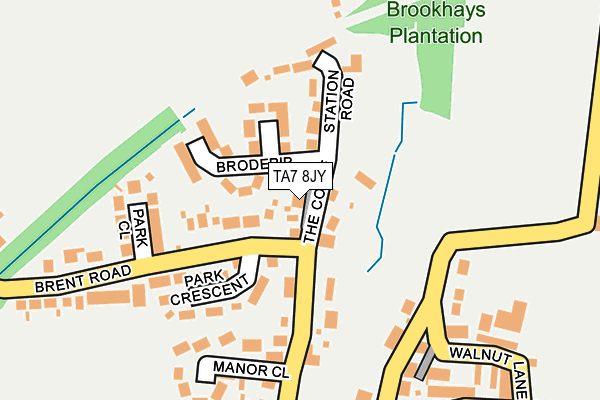 TA7 8JY map - OS OpenMap – Local (Ordnance Survey)