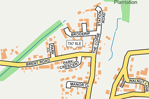 TA7 8LE map - OS OpenMap – Local (Ordnance Survey)