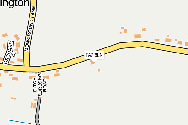 TA7 8LN map - OS OpenMap – Local (Ordnance Survey)
