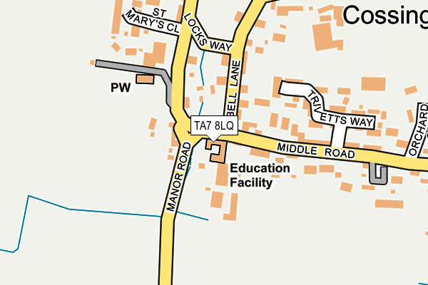 TA7 8LQ map - OS OpenMap – Local (Ordnance Survey)