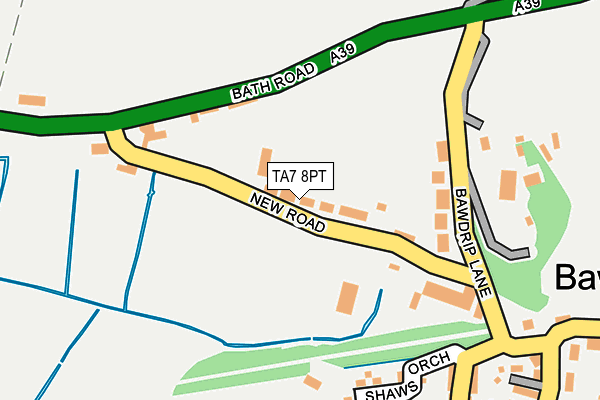 TA7 8PT map - OS OpenMap – Local (Ordnance Survey)
