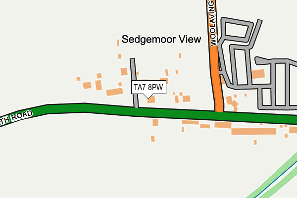TA7 8PW map - OS OpenMap – Local (Ordnance Survey)