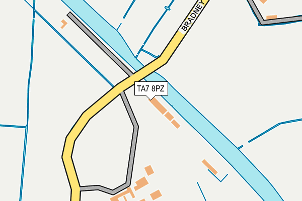 TA7 8PZ map - OS OpenMap – Local (Ordnance Survey)