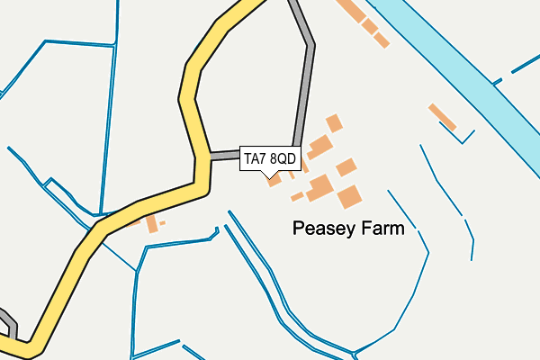 TA7 8QD map - OS OpenMap – Local (Ordnance Survey)