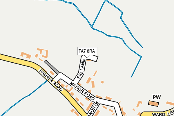 TA7 8RA map - OS OpenMap – Local (Ordnance Survey)