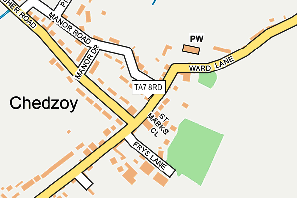 TA7 8RD map - OS OpenMap – Local (Ordnance Survey)