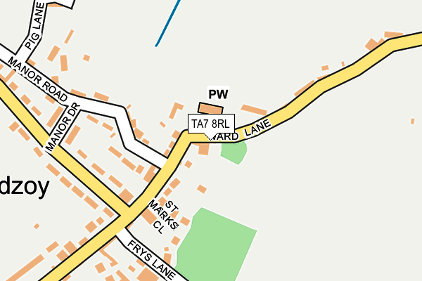 TA7 8RL map - OS OpenMap – Local (Ordnance Survey)