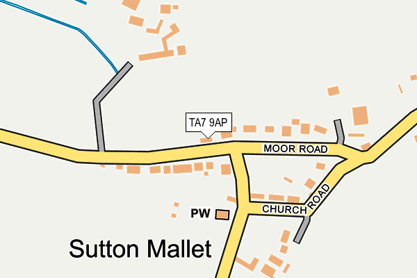 TA7 9AP map - OS OpenMap – Local (Ordnance Survey)
