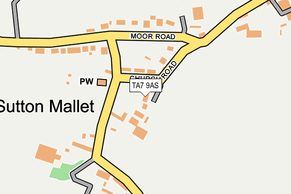 TA7 9AS map - OS OpenMap – Local (Ordnance Survey)