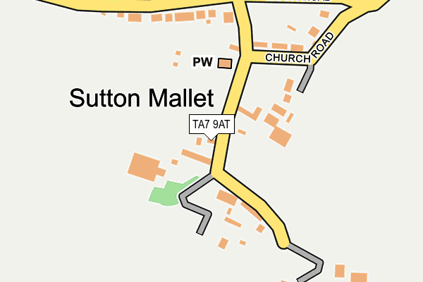 TA7 9AT map - OS OpenMap – Local (Ordnance Survey)