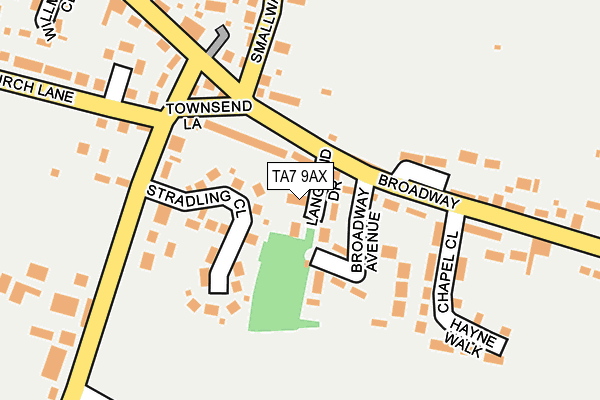 TA7 9AX map - OS OpenMap – Local (Ordnance Survey)