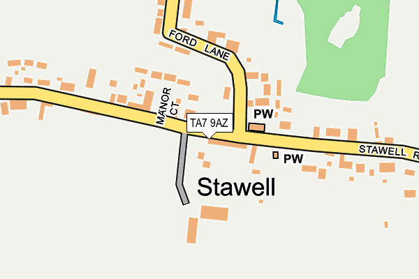 TA7 9AZ map - OS OpenMap – Local (Ordnance Survey)