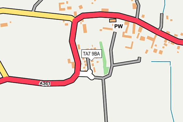 TA7 9BA map - OS OpenMap – Local (Ordnance Survey)