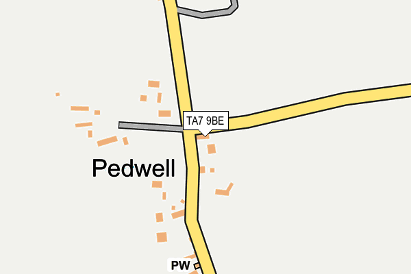 TA7 9BE map - OS OpenMap – Local (Ordnance Survey)