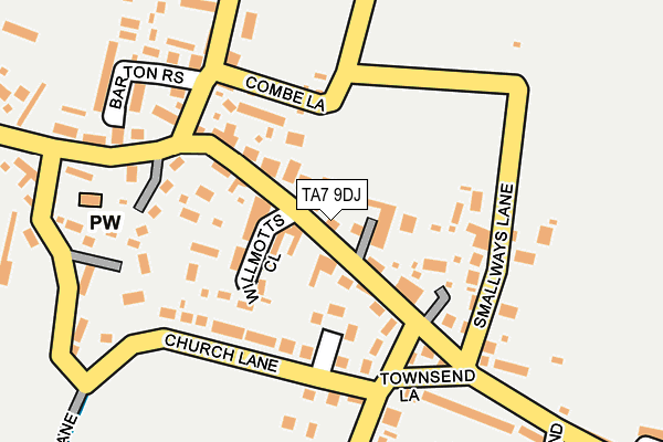 TA7 9DJ map - OS OpenMap – Local (Ordnance Survey)