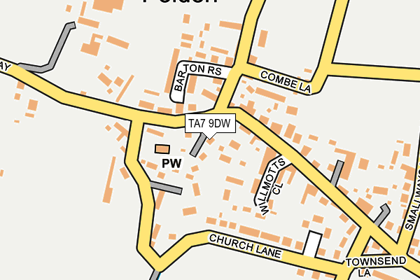 TA7 9DW map - OS OpenMap – Local (Ordnance Survey)