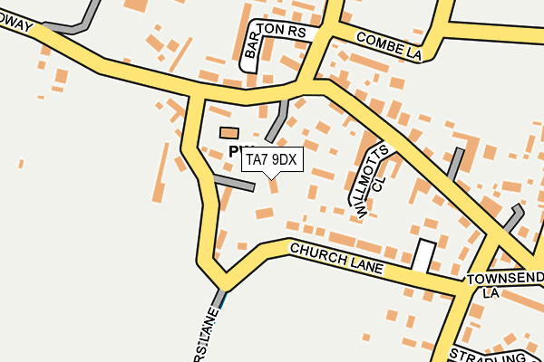 TA7 9DX map - OS OpenMap – Local (Ordnance Survey)