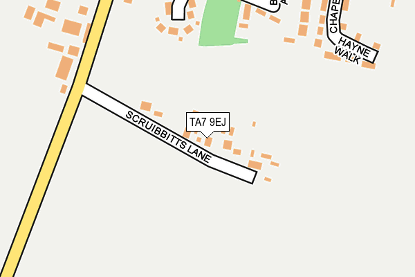 TA7 9EJ map - OS OpenMap – Local (Ordnance Survey)