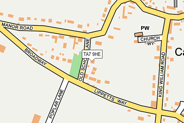 TA7 9HE map - OS OpenMap – Local (Ordnance Survey)