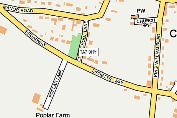 TA7 9HY map - OS OpenMap – Local (Ordnance Survey)