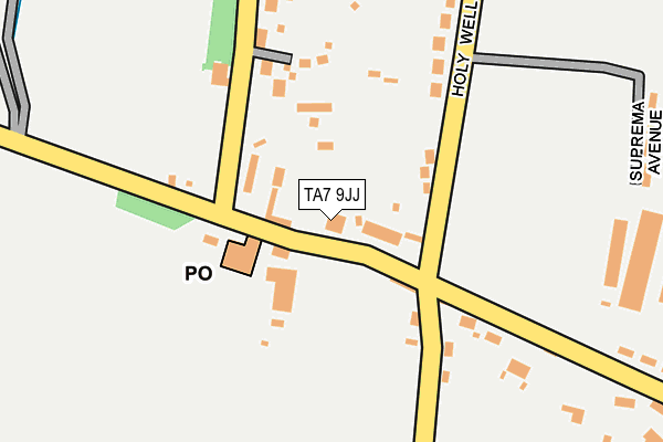 TA7 9JJ map - OS OpenMap – Local (Ordnance Survey)