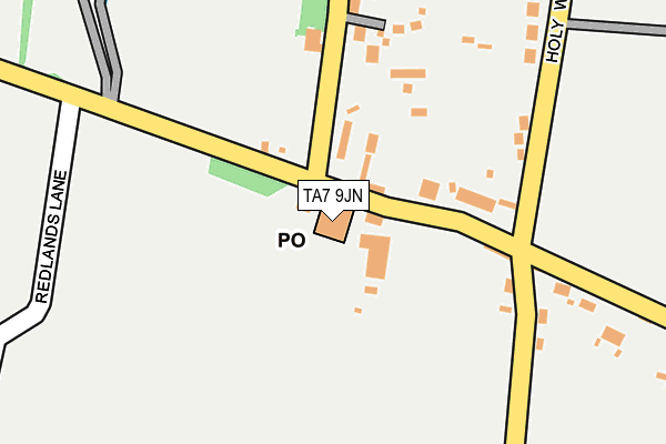 TA7 9JN map - OS OpenMap – Local (Ordnance Survey)