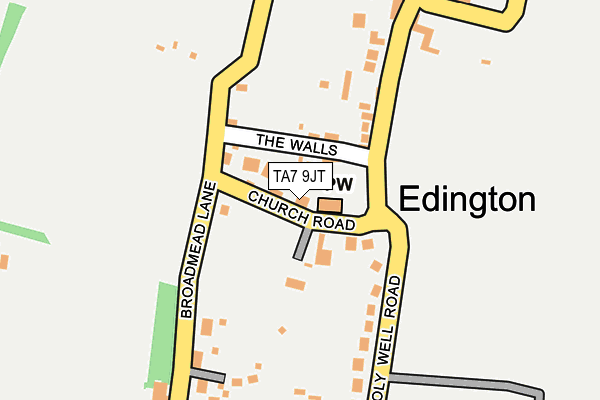 TA7 9JT map - OS OpenMap – Local (Ordnance Survey)