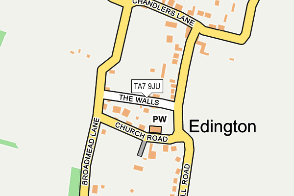 TA7 9JU map - OS OpenMap – Local (Ordnance Survey)