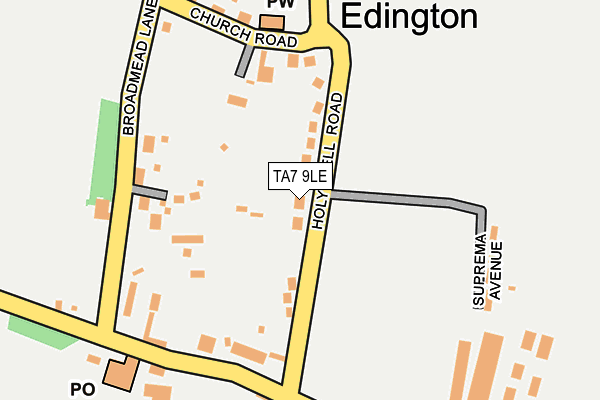 TA7 9LE map - OS OpenMap – Local (Ordnance Survey)