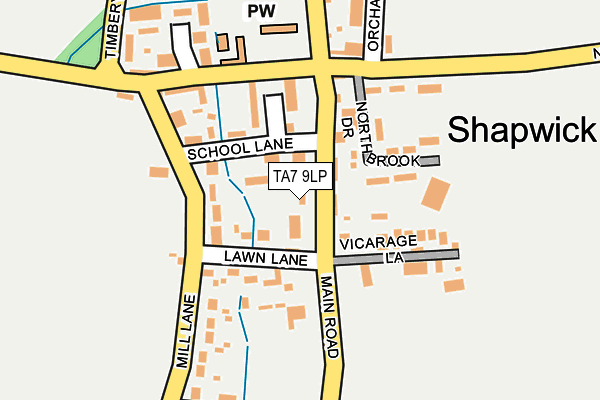 TA7 9LP map - OS OpenMap – Local (Ordnance Survey)