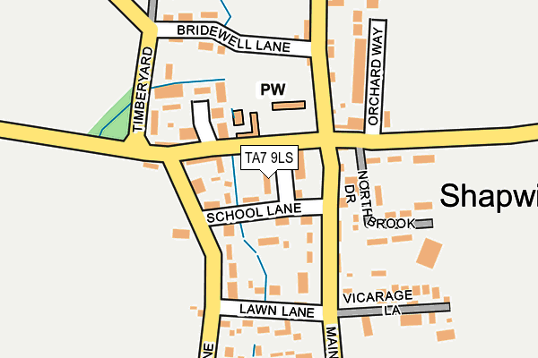 TA7 9LS map - OS OpenMap – Local (Ordnance Survey)