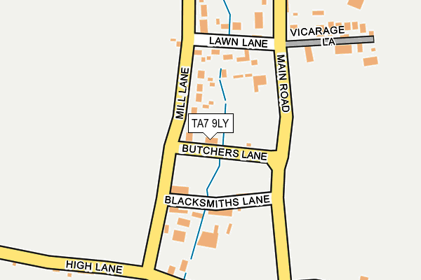 TA7 9LY map - OS OpenMap – Local (Ordnance Survey)
