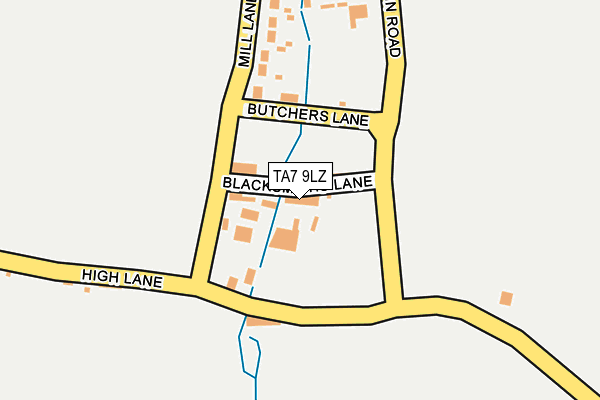 TA7 9LZ map - OS OpenMap – Local (Ordnance Survey)