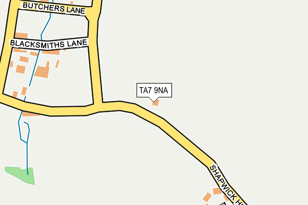 TA7 9NA map - OS OpenMap – Local (Ordnance Survey)