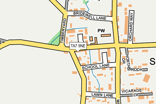 TA7 9NE map - OS OpenMap – Local (Ordnance Survey)