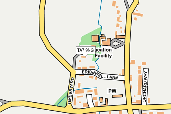 TA7 9NG map - OS OpenMap – Local (Ordnance Survey)