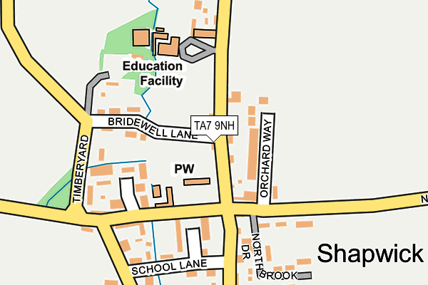 TA7 9NH map - OS OpenMap – Local (Ordnance Survey)