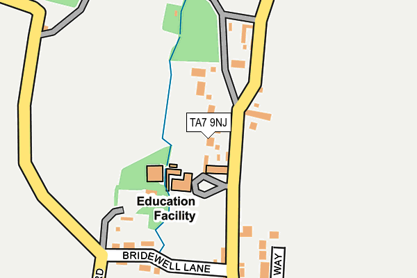 TA7 9NJ map - OS OpenMap – Local (Ordnance Survey)